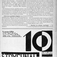 1286 - Page IX-1273 - Dernières nouvelles. XVIIIe banquet du S. M. S / Société d’anatomie / Soirée de la psychiatrie français / Inauguration du Monument aux Morts du Service de santé / Ministère de la Marine marchande