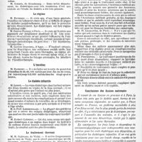 1313 - Page 1300 - Partie scientifique. L'actualité scientifique. Les Congrès. XXXe session d’assises médicales de l’assemblée français de médecine générale. Le diabète sucré, par Germain Blechmann. Fréquence / Le régime / L’insuline / Le diabète infantile / Le traitement thermal / Traitements divers / Le problème social