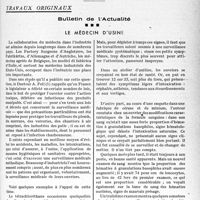 1318 - Page 1305 - Partie professionnelle, Hygiène, Assistance, Mutualité, Intérêts corporatifs, Variétés. Travaux originaux. Bulletin de l’Actualité. Le médecin d’usine [G. Fischer]