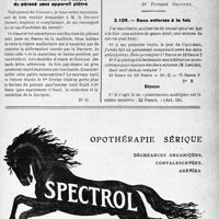 1336 - Page LIX-1323 - Correspondance. Application des tarifs d’honoraires. a) Accidents du Travail. Réduction de fracture du péroné sans appareil plâtré / Deux entorses à la fois