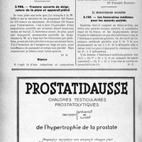 1337 - Page 1324-LX - Correspondance. Application des tarifs d’honoraires. a) Accidents du Travail. Deux entorses à la fois / Fracture ouverte de doigt, suture de la plaie et appareil plâtré / b) Assurances sociales. Les honoraires médicaux pour les assurés assistés