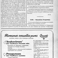 1340 - Page LXIII-1327 - Correspondance. Questions diverses. Cumul des fonctions de médecin de l'hôpital et de membre de la Commission administrative / Prélèvement de 10 % sur les honoraires des experts / Honoraires d'expertises