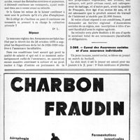 1344 - Page LXVII-1331 - Correspondance. Assurances sociales. L’Assurance facultative n’est applicable que dans l'agriculture / Cumul des Assurances sociales et d’une assurance individuelle