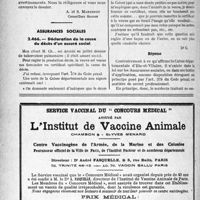 1397 - Page 1384-XLIV - Correspondance. Fiscalité. Imposition des médecins recevant des traitements et des honoraires en clientèle / Assurances sociales. Déclaration de la cause du décès d'un assuré social