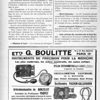 1407 - Page 1394-X - Dernières nouvelles. Prix Étienne Taesch / Hôpitaux de Lyon / Société médicale de l’Opéra / Oeuvre Grancher / Comité national de l’Enfance / Asile national des convalescents de Saint-Maurice