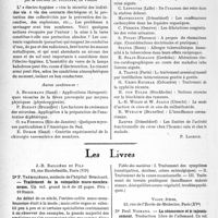 1433 - Page 1420 - Partie scientifique. L'actualité scientifique. Les Congrès. Les journées médicales de Bruxelles, (XVIIe Session, 16-20_avril 1938). Anesthésie par les bromures d’éthyle et de propyle : répartition de ces substances dans l’encéphale, par M. le professeur Tiffeneau / Accidents dus à l’électricité, par le Docteur St. Jellinek / Les Livres. Traitement de la colopathie muco-membraneuse, par Dr F. Trémolières, J. -B. Baillière et Fils, Paris / La sénescence et le rajeunissement, par Dr Paul Niehans, Vigot, frères, Paris