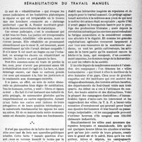 1436 - Page 1423 - Partie professionnelle, Hygiène, Assistance, Mutualité, Intérêts corporatifs, Variétés. Bulletin de l’Actualité. Réhabilitation du travail manuel