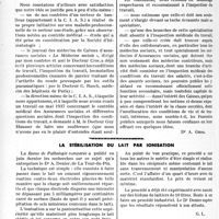 1445 - Page 1432 - Partie professionnelle, Hygiène, Assistance, Mutualité, Intérêts corporatifs, Variétés. L’actualité professionnelle. L'inspection médicale du travail, par le Docteur A. Gros. Sur l’épidémiologie de la fièvre aphteuse / La stérilisation du lait par ionisation