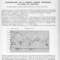 1478 - Page 1465 - Partie scientifique. Travaux originaux. Considérations sur la pression veineuse périphérique au cours de l’asystolie, par MM. Maurice Villaret, Alain Rubens-Duval Et Henri Pequignot
