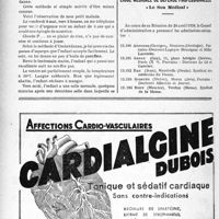 1523 - Page 1510-LXII - A travers l’officiel. Le procédé du Professeur Ombrédanne pour l'évacuation des corps étrangers irréguliers avalés par les jeunes enfants / Ligue médicale de défense professionnelle, « Le Sou Médical »