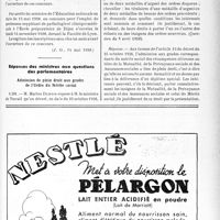 1542 - Page XIII-1529 - A travers l’officiel. Enseignement de la médecine / Réponses des ministres aux questions des parlementaires