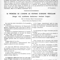 1553 - Page 1540 - Partie scientifique. Les " collections hématiques intra-variqueuses " peuvent et doivent être évitées, par le Docteur Léon Filderman. Quelques malades vus à la consultation du lundi, par M. le Professeur Ombrédanne / Le problème de l’angine de poitrine d’origine vésiculaire (Angor vrai, syndromes douloureux simulant l'angor), par le Docteur Henri Gisselbrecht