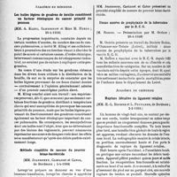 1559 - Page 1546 - Partie scientifique. L'actualité scientifique. Les Sociétés Savantes. Paris. Académie de médecine. Les huiles légères de goudron de houille constituent un facteur étiologique du cancer primitif du poumon, 26-4-1938 / Méthode simplifiée de mesure du pouvoir hémo-bactéricide, 5-4-1938 / Douze années de prophylaxie de la tuberculose par le B. C. G, 26-4-1938 / Académie de chirurgie. Rupture itérative du ligament rotulien, 2-2-1938