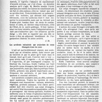 1571 - Page 1558 - Partie professionnelle, Hygiène, Assistance, Mutualité, Intérêts corporatifs, Variétés. L'actualité professionnelle. La Presse et les Sociétés. Le problème des rapports entre le Corps médical et les Assurances sociales devant la Société médicale de l’Opéra / Les accidents industriels par projection de corps étrangers dans les yeux