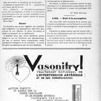 1580 - Page XLVII-1567 - Correspondance. Questions diverses. Résorption d’un hématome. Phénomènes anaphylactiques / Gérance irrégulière d'une pharmacie / Droit à la prorogation