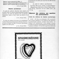 1598 - Page XIII-1585 - A travers l’officiel. Emplois réservés / Hôpitaux psychiatriques / Pharmacie / Service de santé militaire / Réponses des ministres aux questions des parlementaires. Droits des médecins des hôpitaux psychiatriques