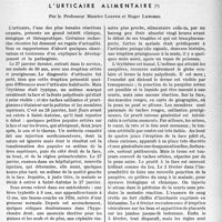 1602 - Page 1589 - Partie scientifique. Travaux originaux. L’urticaire alimentaire, par le Professeur Maurice Loeper et Roger Lesobre
