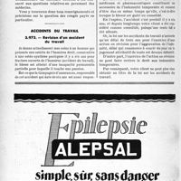 1645 - Page 1632-LXIV - Correspondance. Questions diverses. Droit de la domestique d’un médecin aux congés payés / Accidents du travail. Révision d’un accident du travail
