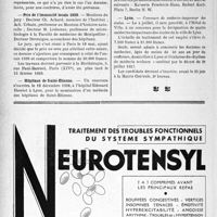 1659 - Page 1646-X - Dernières nouvelles. L’Union nationale des officiers de réserve / Prix de l’immunité locale 1939 / Hôpitaux de Saint-Étienne / Faculté de médecine de Montpellier / Service de renseignements médicaux, de Berlin / Lyon