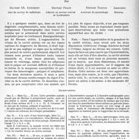 1670 - Page 1657 - Partie scientifique. Travaux originaux. De l’involution de la cavité utérine après l'irradiation du fibrome, par Docteur Ch. Guilbert, Docteur Frain, Docteur Tortat, Leguern
