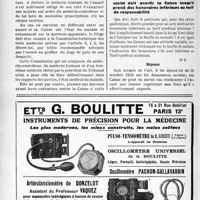 1699 - Page 1686-LIV - Correspondance. Assurances sociales. Le litige sur l’état d’un assuré social est de la compétence de la Commission technique / Le médecin traitant d'un assuré social doit avertir la Caisse lorsqu'il prend des honoraires inférieurs au tarif de responsabilité