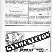 1701 - Page 1688-LVI - Correspondance. Assurances sociales. Refus des prestations pour insuffisance des retenues de salaire / Conditions d’allocation des prestations spéciales