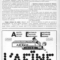 1714 - Page IX-1701 - Dernières nouvelles. Académie de médecine / Clinique médicale des enfants / Association pour le développement des relations médicales (A. D. R. M) / Quatrième centenaire du doctorat de Rabelais