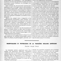 1725 - Page 1712 - Partie scientifique. Travaux originaux. Causes et diagnostic des hémorragies intestinales, Docteur Jean Rachet / Morphologie et pathologie de la troisième molaire supérieure, Docteur Joseph Fieux