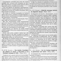 1736 - Page 1723 - Partie scientifique. L’actualité scientifique. Les Thèses. Étude sur l’hypertension d’origine rénale, Dr R. Israel (Thèse, 1938) / Une croisière d’assistance aux pêcheurs de morues à Terre-Neuve et au Groenland (campagne de 1935), Dr E. Jousset (Thèse, 1937) / Étude des principaux facteurs du diagnostic clinique, Dr J. Husset (Thèse 1937) / Sur les résultats éloignés de la gastrectomie pour cancer, Dr J. Boisse (Thèse, 1938)