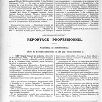 1811 - Page 1798 - Partie professionnelle, Hygiène, Assistance, Mutualité, Intérêts corporatifs, Variétés. Faculté de médecine de Paris. Enseignement et actes de la Faculté / Reportage professionnel. Nouvelles et Informations. XXVe Congrès français de médecine