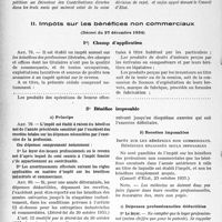 1831 - Page 8 - I. La patente. 3°) Personnalité. — Annualité / 4°) Réclamations / II. Impôts sur les bénéfices non commerciaux, (Décret du 27 décembre 1934). 1°) Champ d’application / 2° Bénéfice imposable. a) Principe / b) Recettes imposables / c) Dépenses professionnelles déductibles