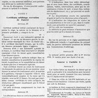 1858 - Page 15 - I, Tarif des frais médicaux en matière d’accidents du travail. Titre IV, Spécialités / Titre V, Certificats, arbitrage, exécution de l’arrêté