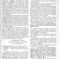 1869 - Page 6 - I. — L’exercice de la médecine en France métropolitaine. A) Conditions légales requises pour l’exercice de la médecine. 1° Diplôme d’État français de Docteur en médecine. c) Diplômés d’Université / d) Diplômés étrangers