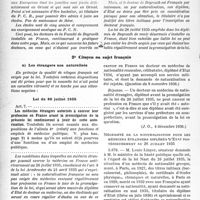 1871 - Page 8 - I. — L’exercice de la médecine en France métropolitaine. A) Conditions légales requises pour l’exercice de la médecine. 1° Diplôme d’État français de Docteur en médecine. e) Diplômés de la Faculté de Beyrouth / 2° Citoyen ou sujet français. a) Les étrangers non naturalisés