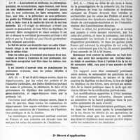 1874 - Page 11 - I. — L’exercice de la médecine en France métropolitaine. B) Formalités Administratives. 1° Textes légaux / 2° Décret d'application