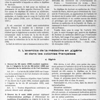 1880 - Page 17 - I. — L’exercice de la médecine en France métropolitaine. D) Usurpation du titre de Docteur en médecine / II. L’exercice de la médecine en Algérie et dans les colonies français. a) Algérie