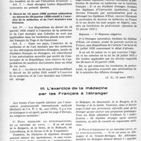 1883 - Page 20 - II. L’exercice de la médecine en Algérie et dans les colonies français. b) Colonies / III L’exercice de la médecine par les français à l’étranger