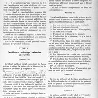 1898 - Page 15 - I, Tarif des accidents du travail. Titre IV, Spécialités / Titre V, Certificats, arbitrage, exécution de l’arrêté / Annexe à l’article 2