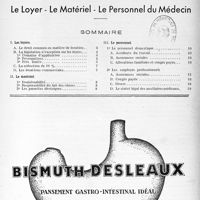 1904 - Page 1 - Supplément mensuel. Documentation professionnelle permanente du médecin praticien. Le Loyer - Le Matériel - Le Personnel du Médecin / Sommaire