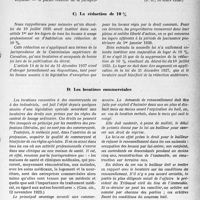 1910 - Page 7 - I Les loyers. B) La législation d’exception sur les loyers. 3° Prix limite. c) Modalité d’application du prix limite / C) La réduction de 10 % / D) Les locations commerciales