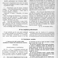 1916 - Page 13 - III. Le personnel. 1° Le personnel domestique. C. Allocations familiales et congés payés / 2° Les employés professionnels. A) Assurances sociales
