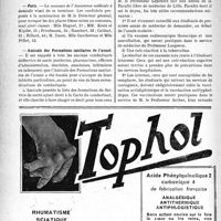 1953 - Page 1816-VIII - Dernières nouvelles. Médaille du Professeur Ombrédanne / Paris / Amicale des Formations sanitaires de l’avant / Prophylaxie de la tuberculose pulmonaire et des maladies infectieuses chez les étudiants en médecine