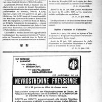 1956 - Page XI-1819 - Dernières nouvelles. Assemblée générale ordinaire du Syndicat des médecins de la Seine / A travers l’officiel. Assurances sociales / Diplôme d’infirmiers et d’infirmières