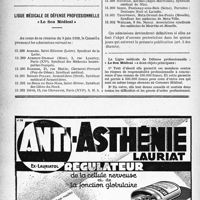 1993 - Page 1856-LII - A travers l’officiel. Bureau de voyages / Ligue médicale de défense professionnelle. " Le Sou Médical "