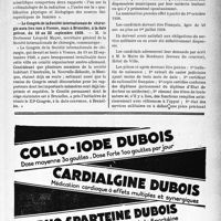 2010 - Page IX-1873 - Dernières nouvelles. Comité international de la lumière / Le Congrès de la Société internationale de chirurgie aura lieu non à Vienne, mais à Bruxelles, à la date prévue, du 19 au 22 septembre 1938 / Dispensaires antituberculeux de la Ville de Bordeaux