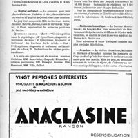 2011 - Page 1874-X - Dernières nouvelles. Dispensaires antituberculeux de la Ville de Bordeaux / Hôpitaux de Lyon. Internat / Hôpital de Créteil / Dispensaires antituberculeux de la Côte d’Or / Distinction honorifique / Arcachon