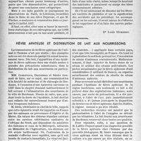 2033 - Page 1896 - Partie scientifique. Travaux originaux. Réflexions à propos d'un cas de phlébites superficielles multiples, par Louis Humbert. Ne négligeons pas ce qu’il y a de profitable dans l’art du rebouteux, d’après le Docteur Raphaël Massart. Quelques exemples [G. Fischer] / Fièvre aphteuse et distribution de lait aux nourrissons