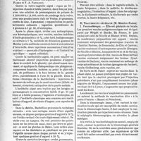 2037 - Page 1900 - Partie scientifique. L'actualité scientifique. Les Congrès. VIIe Congrès français de gynécologie. Les traitements de la blennorragie génitale de la femme, (M. Maurice Fabre, F. -A. Papillon et André Pecker, Paris)