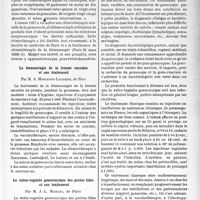 2038 - Page 1901 - Partie scientifique. L'actualité scientifique. Les Congrès. VIIe Congrès français de gynécologie. Les traitements de la blennorragie génitale de la femme, (M. Maurice Fabre, F. -A. Papillon et André Pecker, Paris) / La blennorragie de la femme enceinte et son traitement, par M. A. Morisson-Lacombe / La vulvo-vaginite gonococcique des petites filles et son traitement, par M. J. -L. Marcel
