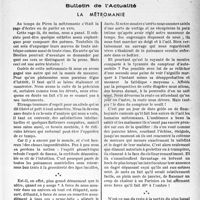 2040 - Page 1903 - Partie professionnelle, Hygiène, Assistance, Mutualité, Intérêts corporatifs, Variétés. Bulletin de l’Actualité. La métromanie